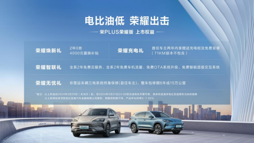 电比油低 海洋双荣耀出击 比亚迪宋PLUS 荣耀版、海豹DM-i荣耀版上市第3张